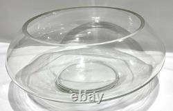 VTG Hand Blown Crystal PUNCH BOWL by Moderno Riekes Crisa-#7050 1 Piece