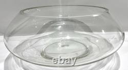 VTG Hand Blown Crystal PUNCH BOWL by Moderno Riekes Crisa-#7050 1 Piece