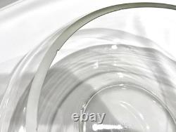 VTG Hand Blown Crystal PUNCH BOWL by Moderno Riekes Crisa-#7050 1 Piece
