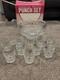 VTG L. E. LE Smith 76014-1 Crystal Glass Punch Bowl 14 Pc Set Original Box MCM