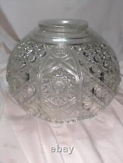 VTG L. E. LE Smith Handmade Crystal Glass Punch Bowl Set With 18 Cup Original Box