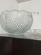 VTG L. E Smith Glass Pineapple Pattern Punch Bowl Set 18 Cups &Laddle
