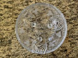 VTG Lead Crystal Punch Bowl With Lid Handcut