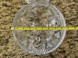 VTG Lead Crystal Punch Bowl With Lid Handcut
