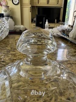 VTG Lead Crystal Punch Bowl With Lid Handcut