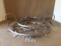 VTG MCM DOROTHY THORPE SILVER FADE PUNCH BOWL SET with 12 (6ozs) CUPS CADDY VGC
