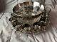 VTG MCM Dorothy Thorpe Silver Ombré Punch Bowl 12 Roly-poly Glasses Caddy Set