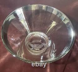 VTG MCM Dorothy Thorpe Wood Chrome& Fade Silver Glass Roly-Poly Punch Bowl WOW