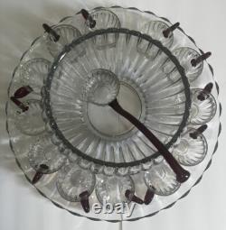 VTG MCM Manganese Duncan & Miller Radiance Punch Bowl Underplate Ladle & 12 Cups