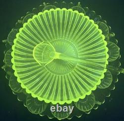 VTG Manganese Glass Heisey Crystolite Punch Bowl Set Underplate, Ladle & 12 Cups