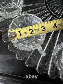 VTG Manganese Glass Heisey Crystolite Punch Bowl Set Underplate, Ladle & 12 Cups