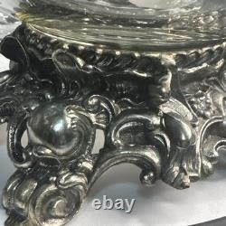 VTG PITMAN-DREITZER 15pc Punch Bowl Ornate Stand, Ladle, 12 Cups