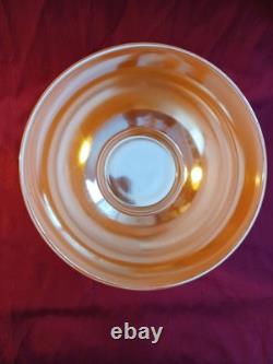 VTG Peach Luster Punch Bowl Stand & Mugs (10) Tom & Jerry Fire King