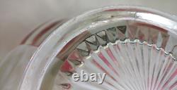 VTG TIFFIN Moon and Stars Pattern Glass PUNCH BOWL Set Ladle-12 cups-Glass Tray