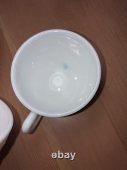 VTG Westmoreland Milk Glass Punch Bowl 11 Cups With Hooks Grape / Pineapple Motif