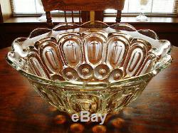 Very Rare Adams & Co. Eapg Huge Antique Palace (moon & Star) Punch Bowl