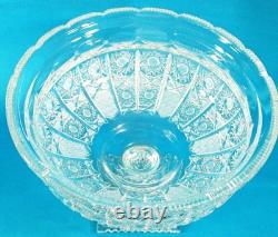 Very Rare Dresden Crystal Compote Centerpiece/Punch Bowl 11 3/4 D Germany