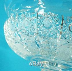 Very Rare Dresden Crystal Compote Centerpiece/Punch Bowl 11 3/4 D Germany