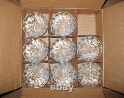 Victoria Punch Bowl Set Service For 8 Anchor Hocking Co Platinum Collection (O)