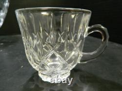 Vintage (11) Piece Gorham Lady Anne Crystal Punch Bowl Set Excellent Condition