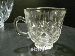Vintage (11) Piece Gorham Lady Anne Crystal Punch Bowl Set Excellent Condition