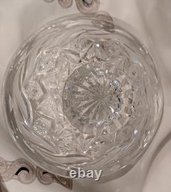 Vintage 13.5 Polish Crystal Lidded Punch Bowl with Ladle-One of a kind piece