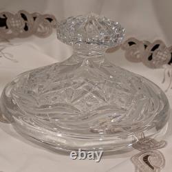 Vintage 13.5 Polish Crystal Lidded Punch Bowl with Ladle-One of a kind piece
