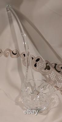 Vintage 13.5 Polish Crystal Lidded Punch Bowl with Ladle-One of a kind piece