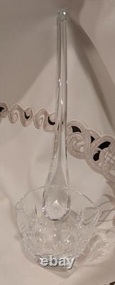 Vintage 13.5 Polish Crystal Lidded Punch Bowl with Ladle-One of a kind piece