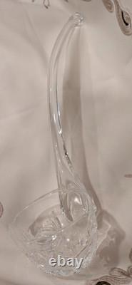 Vintage 13.5 Polish Crystal Lidded Punch Bowl with Ladle-One of a kind piece