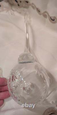 Vintage 13.5 Polish Crystal Lidded Punch Bowl with Ladle-One of a kind piece