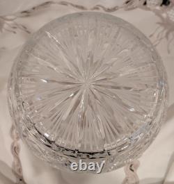 Vintage 13.5 Polish Crystal Lidded Punch Bowl with Ladle-One of a kind piece
