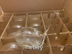 Vintage 14 PC Hand Blown Crystal Moderno Riekes Crisa Punch Bowl Set withLadle