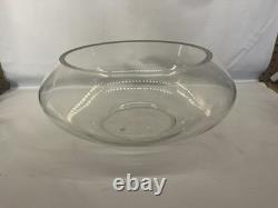 Vintage 14 PC Hand Blown Crystal Moderno Riekes Crisa Punch Bowl Set withLadle