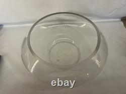Vintage 14 PC Hand Blown Crystal Moderno Riekes Crisa Punch Bowl Set withLadle