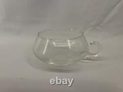 Vintage 14 PC Hand Blown Crystal Moderno Riekes Crisa Punch Bowl Set withLadle