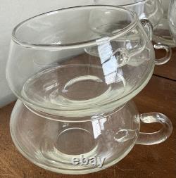 Vintage 14 PC Hand Blown Crystal Riekes Crisa Punch Bowl Set W Original Box