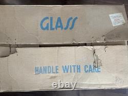 Vintage 14 PC Hand Blown Crystal Riekes Crisa Punch Bowl Set W Original Box