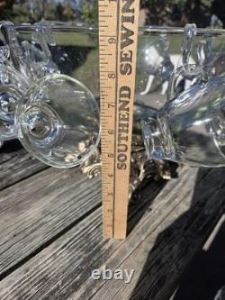 Vintage 15 pcs Pitman Dreitzer Colony Gold Elegance Crystal Punch Bowl Cup Ladel