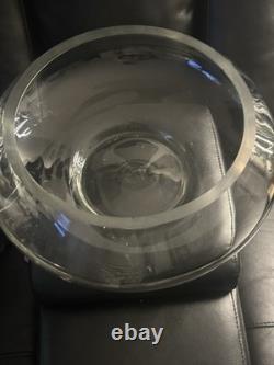 Vintage 18 PC Hand Blown Crystal Moderno Riekes Crisa Punch Bowl Set W 11 Cups