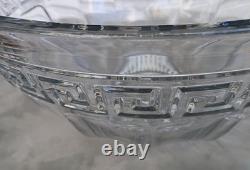 Vintage 1930's Heisey Glass Greek Key Punch Bowl & 6 Cups