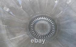 Vintage 1930's Heisey Glass Greek Key Punch Bowl & 6 Cups