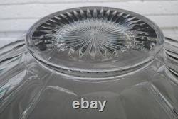 Vintage 1930's Heisey Glass Greek Key Punch Bowl & 6 Cups