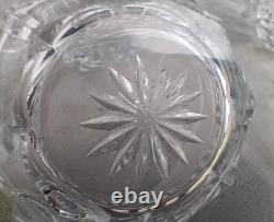 Vintage 1930's Heisey Glass Greek Key Punch Bowl & 6 Cups