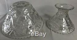 Vintage 1950 Punch Bowl Set Anchor Hocking Prescut Clear Glass Starburst 27 Pcs