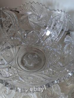 Vintage 1950s Imperial Glass Punch Bowls with 9 cups