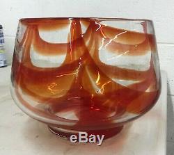 Vintage 1972 Large Blenko Glass Charisma Punch Bowl John Nickerson 7231x Rare