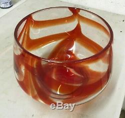 Vintage 1972 Large Blenko Glass Charisma Punch Bowl John Nickerson 7231x Rare