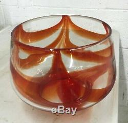 Vintage 1972 Large Blenko Glass Charisma Punch Bowl John Nickerson 7231x Rare