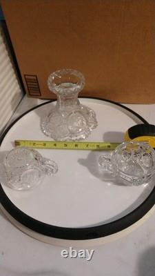 Vintage 8-piece EAPG 10x 10Punch SetPunch Bowl x1, Stand x1, Cup x6- Used/G